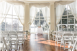 Indoor wedding ceremony setting
