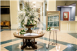 Large floral arrangement and guest book