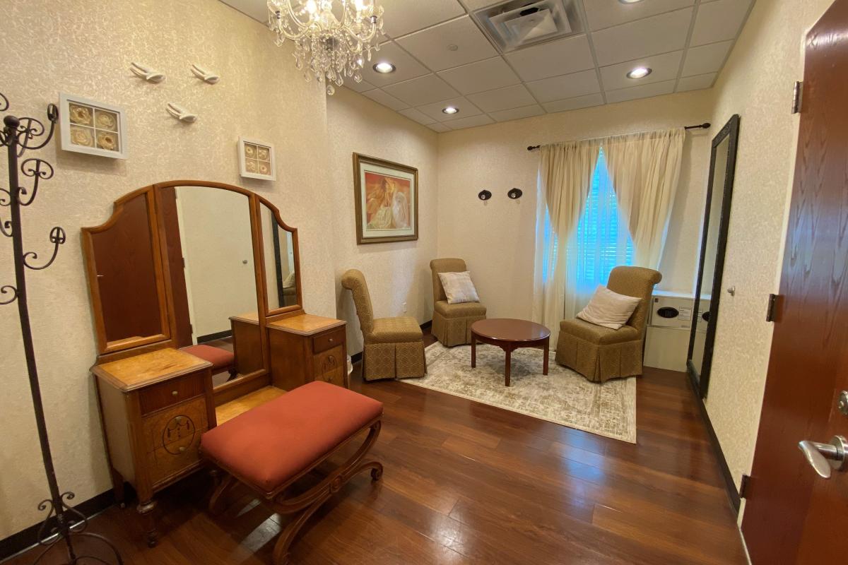 Indoor changing area